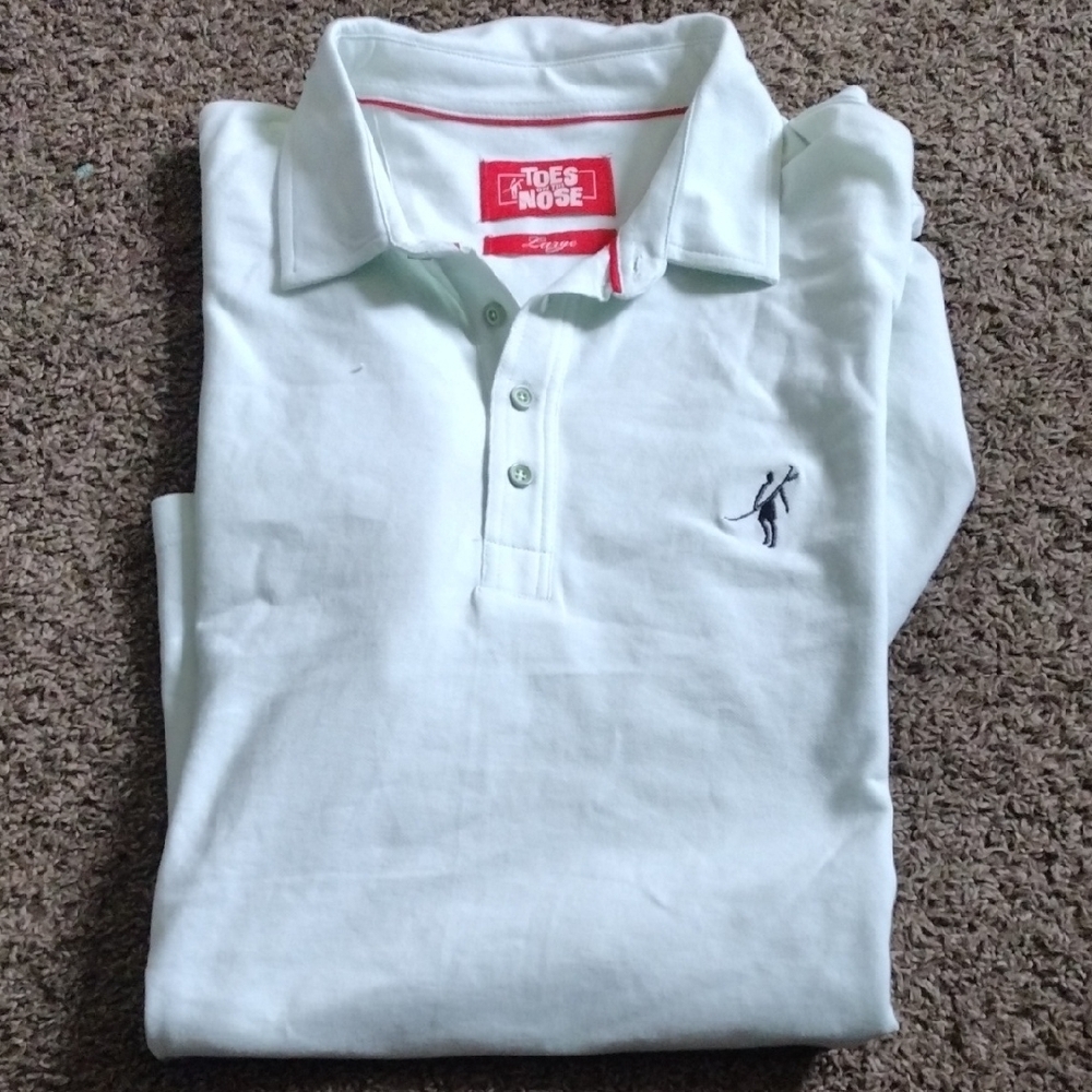 Toes On The Nose Light Green Men's Polo Shirt